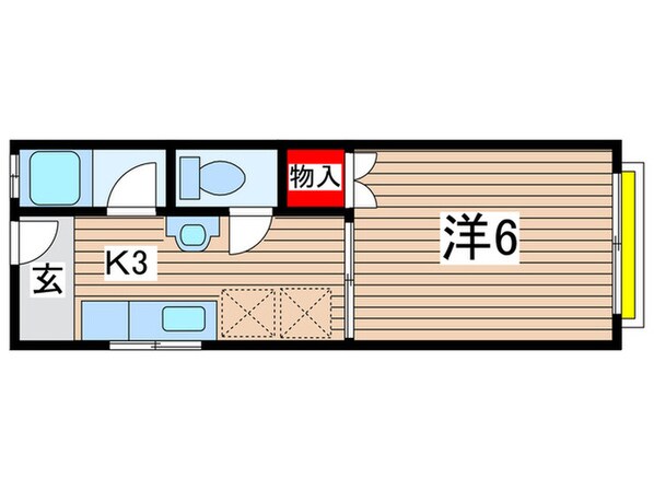 ハイツ花畑の物件間取画像